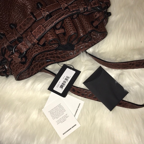 🏷ALEXANDER WANG PEBBLED DIEGO RAISIN COLOR - Picture 6 of 8